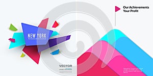 Abstract vector design elements for graphic layout. Creative modern colourful business background template for holiday