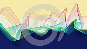 Abstract vector design - flame waves