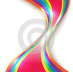 Abstract vector design with multicolored lines