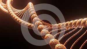 Abstract vector DNA structure. Medical science background 3D rendering