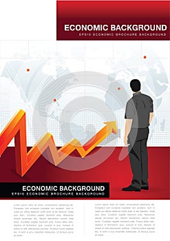 Abstract vector economic background