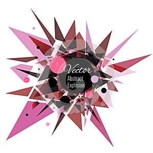 Abstract vector explosion background.
