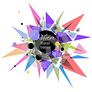 Abstract vector explosion background.