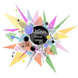 Abstract vector explosion background.