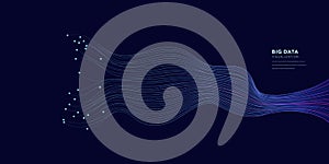 Abstract vector explosion lines equalizer circular shape isolated technology background.