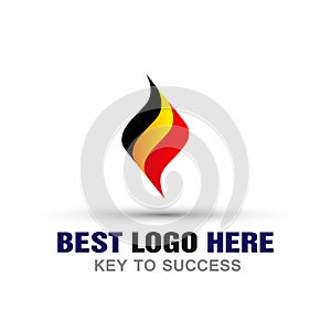 Abstract vector flame Logo icon design for company
