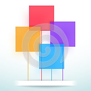 Abstract Vector Flat Colorful Box Frames Layout Design