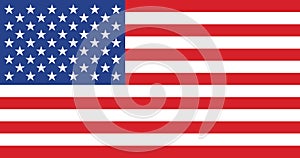 Abstract vector flat design USA flag icon