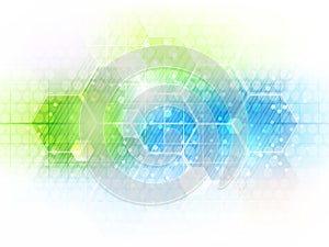 Abstract vector future business technology background with hexagon pattern