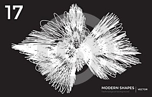 Vector modern shape technological background