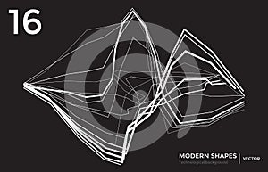 Vector modern shape technological background