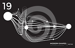 Vector modern shape technological background