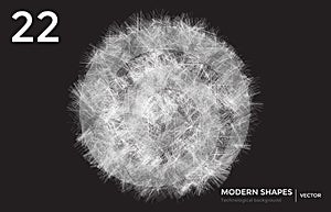 Vector modern shape technological background