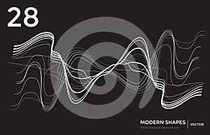 Vector modern shape technological background