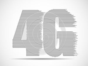 Abstract vector 4G internet wirelles connection of lines