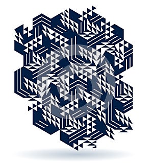 Abstract vector geometric background created with 3D cubes and shapes in isometric perspective, abstract city architecture,