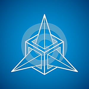 Abstract vector geometric form, 3D creative shape.