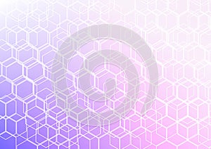 Abstract vector geometric hexagon pattern background, illustration vector design background