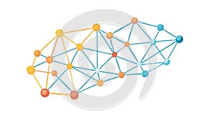 Abstract Geometric Network Mesh Vector, vector design Generative AI