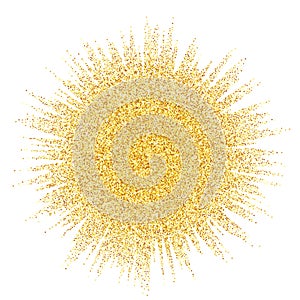 Abstract vector gold dust glitter star wave