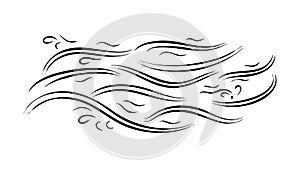 Abstract Wavy Lines Pattern Dynamic Flowing Graphic, vector design Generative AI