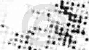 Abstract vector halftone background. Dynamic wave of particles. Pattern design elements with black and white gradient