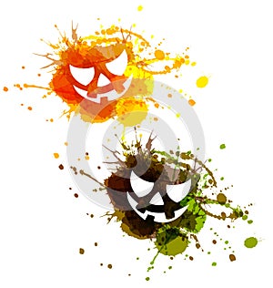 Abstract vector Halloween spots