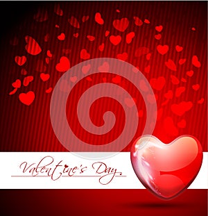 Abstract Vector Heart for Valentines Day Backgrou