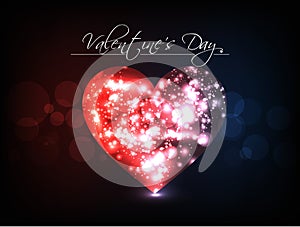 Abstract Vector Heart for Valentines Day Backgrou