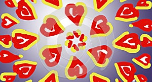 Abstract vector heart,vector illustration,Planet of the Heart and the Stars