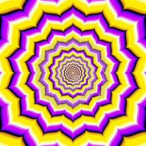 Abstract vector hypnotic optical illusion