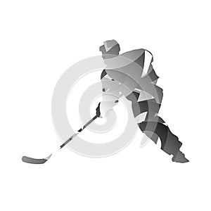 Abstract vector ice hockey player
