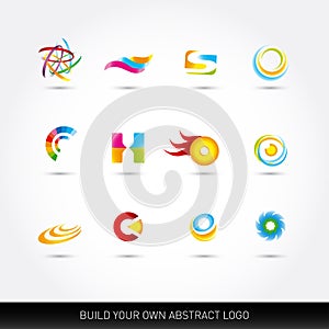 Abstract vector icons set. Vector Illustration, Graphic Design Editable For Your Design. Abstract ideas for logotypes. photo