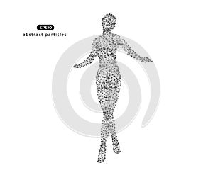 Abstract vector illustration of cyber woman.