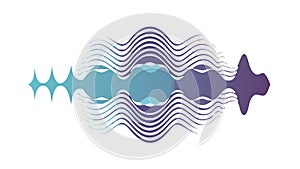 Abstract Wavy Sound Visualizer Design Element Vector, vector design Generative AI
