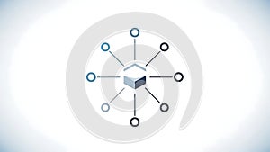 Centralized Network Hub and Connection Icon
