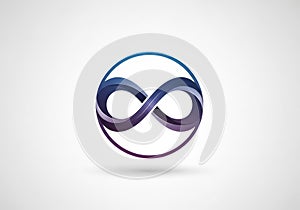 Abstract Gradient Infinity Loop in Circle Logo
