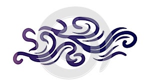 Abstract Blue & Purple Wavy Lines - Fluid & Dynamic Design, vector design Generative AI