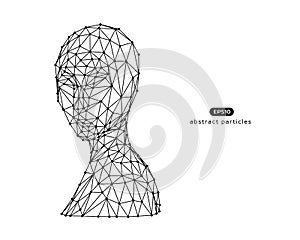 Abstract vector illustration of human bust