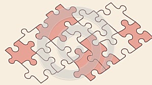 Abstract Puzzle Pieces: Interlocking Geometric Design, vector design Generative AI