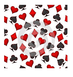 Abstract vector illustration logo for set playing cards in gamble poker