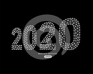 Abstract vector illustration of number 2020