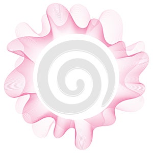 Abstract vector illustration of pink colored wave lines - vector background