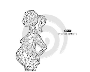 Abstract vector illustration of pregnant woman
