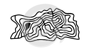 Abstract Topographic Wave Pattern, Fluid Geometric Art, vector design Generative AI