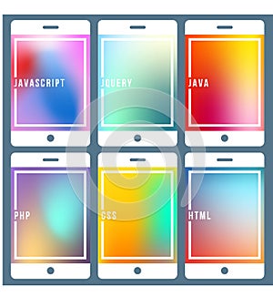 Abstract vector illustration of software coding and development