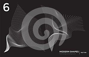 Vector modern shape technological background