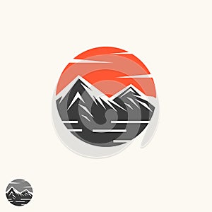 Abstract vector landscape nature or outdoor mountain