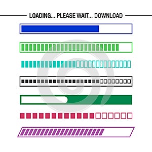 Abstract Vector Loading Colorful Icon Design Template