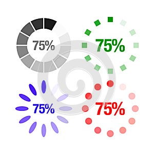 Abstract Vector Loading Colorful Icon Design Template